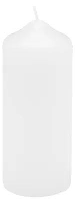 Produktbild von Spitzkopf Stumpen Kerzen Weiß 12 x Ø 5 cm, 12 Stück