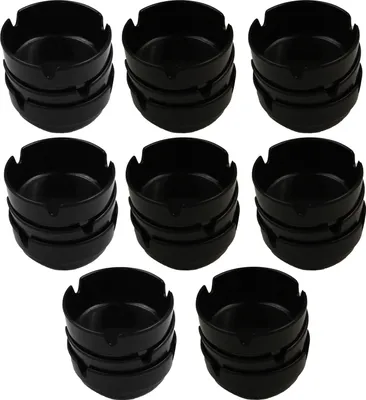 Produktbild von 24 Stück Aschenbecher aus Melamin in schwarz ø 8 cm