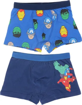 Zdjęcie produktu dla Avengers bokserki 2-pak - 100% bawełna dla chłopców bielizna 122/128 cm