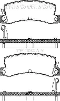 Produktbild von 1 TRISCAN Bremsbeläge Bremsklötze HINTEN 8110 13955