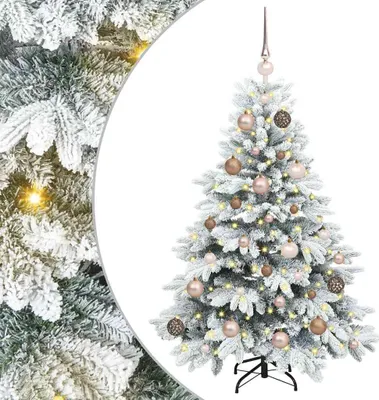 Image de vidaXL Sapin de Noël artificiel avec 150 LEDs Blanc 120 cm PE et PVC
