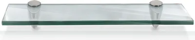 Zdjęcie produktu dla Półka szklana 50x10x0,8 cm z uchwytem Półka szklana Półka ścienna Półka łazienkowa Półka wisząca Szkło bezbarwne