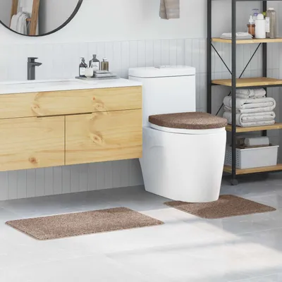 Produktbild von "im Angebot" Anti-Rutsch Badematten-Set 3 pcs Braun PP - Badematten CC18416