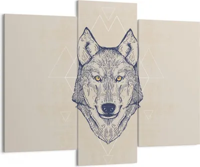 Produktbild von Bild auf Leinwand - Leinwandbild - Husky Hund Portrait Plakat - 130x100cm - Wand Bild - Wanddeko - Leinwanddruck - Bilder - Kunstdruck - Wanddekoration - Leinwand bilder - Wandkunst - CB130x100-3109