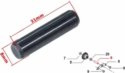 Produktbild von Keeway 50 Kicker Pin Original Kleines Anlasserritzel
