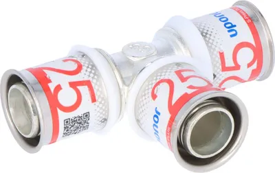 Productafbeelding van UPONOR S-Press PLUS T-stuk, 25 x 25 x 25 mm, 1 stuk.