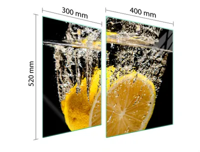 Obrázek produktu pro Skleněný Ochranný Panel Na Spotřebič 70X52 Lemon