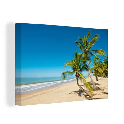 Zdjęcie produktu dla OneMillionCanvasses® - Obraz na płótnie - 150x100 cm, plaża - morze - palma, dekoracja ścienna z nadrukiem