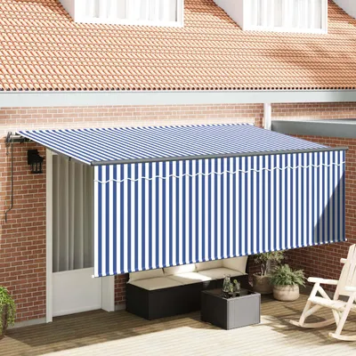 Zdjęcie produktu dla Maison Exclusive – markiza zwijana, niebiesko-biała, 350 x 200 cm