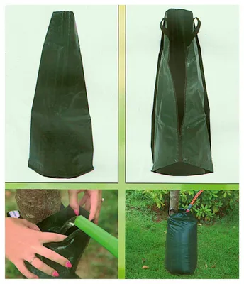 Image de Sac d'arrosage pour arbres 75 L 400g/m2 vert Floraworld
