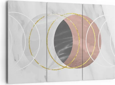 Produktbild von Bild auf Leinwand - Leinwandbild - 3 Teile - Abstraktion Formen Stück - 165x110cm - Wand Bild - Wanddeko - Wandbilder - Leinwanddruck - Bilder - Wanddekoration - Leinwand bilder - CE165x110-4935