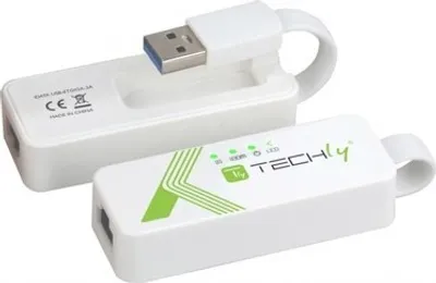 Obrázok produktu pre Techly IDATA USB-ETGIGA-3A, Kábel, USB, Ethernet, 5000 Mbit/s, Biela
