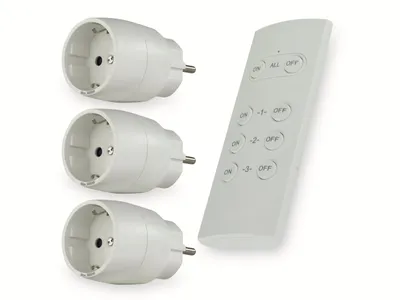 Produktbild von REV Funk-Schalt-Set 3 + 1 Mini kompakt, weiß         0085500103