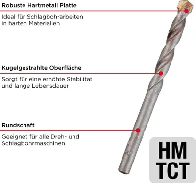 Produktbild von KWB Steinbohrer 039700 10 mm x 120 mm Zylinderschaft