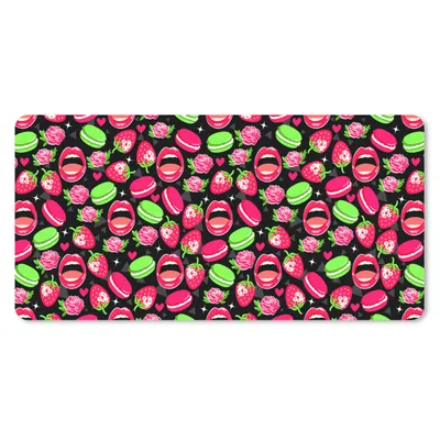 Produktbild von MuchoWow® Mauspad Mousepad Lebensmittel - Muster - Rosa 60x30 cm - Mousepads - Maus Mat - Pad - Mausunterlage - Nachhaltig