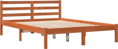 Produktbild von Massivholzbett ohne Matratze Wachsbraun 120x190 cm Kiefernholz