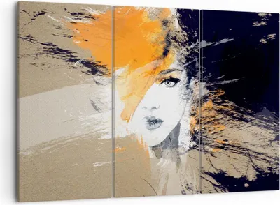 Produktbild von Bild auf Leinwand - Leinwandbild - Abstraktion Frau - 105x70cm - Wand Bild - Wanddeko - Wandbilder - Leinwanddruck - Bilder - Kunstdruck - Wanddekoration - Leinwand bilder - Wandkunst - CE105x70-3656
