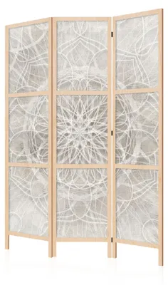 Zdjęcie produktu dla LUMASOUL Parawan jednostronny, parawan do wnętrz, motyw boho japoński, 135 x 172 cm