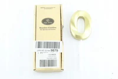 Produktbild von Folat Geburtstagskerze Zahl 0 Gold