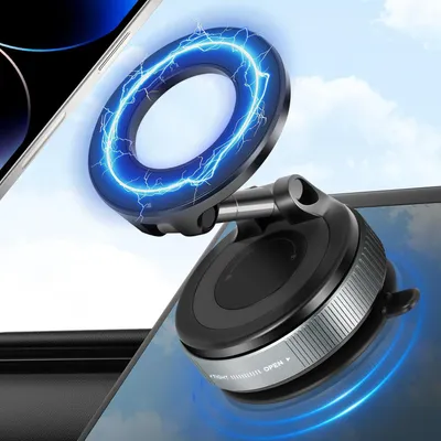 Imagen del producto de Soporte universal para teléfono para coche, giratorio 360°, compatible con iPhone 16/15/14/13 Pro Max y teléfonos inteligentes Android