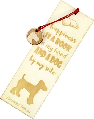 Image de Airedale terrier - Marque-page avec chien, marque-page personnalisé, accessoire pour chien pour les lecteurs de la marque Art-Dog