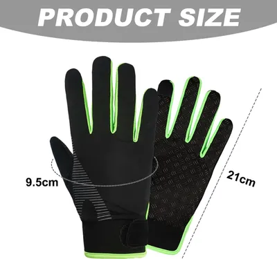 Produktbild von Paar Sommer-Fahrradhandschuhe aus Eisseide, Touchscreen, für den Außenbereich, Vollfinger, dünn, atmungsaktiv, Sonnenschutz, schnell trocknend