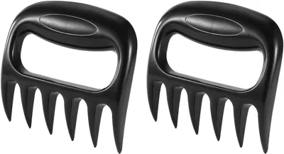 Produktbild von Fleischtrenner aus schwarzem Kunststoff, 2 Stück, hitzebeständig, für die Küche und Grill