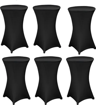 Produktbild von Stehtischhusse Stretch 6x Schwarz 70cm