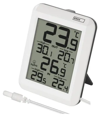 Zdjęcie produktu dla Emos E0422, Elektroniczny termometr środowiskowy, Wewnętrzna, F, °C, -40 - 60 °C, Cyfrowy, Biały