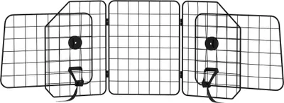 Produktbild von Klappbares Autogitter für Hunde, Stahl Schwarz, 93-150cm verstellbar, einfache Montage