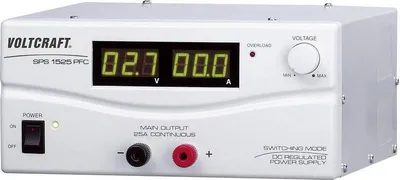 Immagine prodotto di Alimentatore da laboratorio Voltcraft, regolabile SPS 1525 PFC 3 - 15 V/DC 25 - 2 A 375 W 1 x Remote (SPS-92500-000)