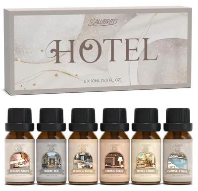 Immagine prodotto di Set di oli essenziali per aromaterapia, olio profumato per diffusori e produzione di candele, confezione da 5 flaconi da 10 ml