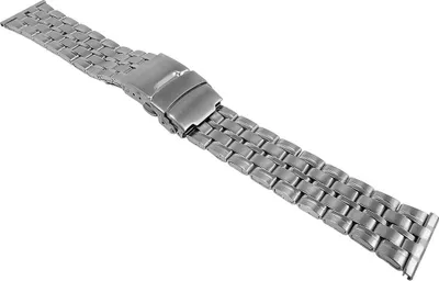 Produktbild von Minott Uhrenarmband 22mm Faltschließe Edelstahl silberfarben