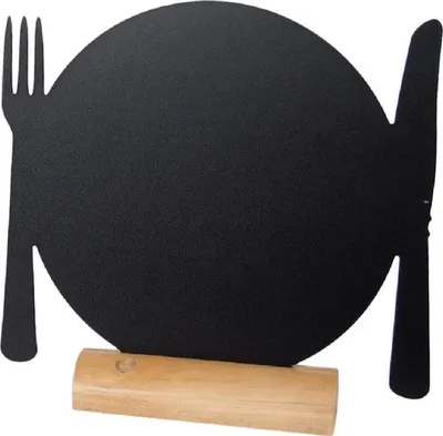 Produktbild von Securit Minitischtafel - 'Teller + Besteck' - 12 Tafeln