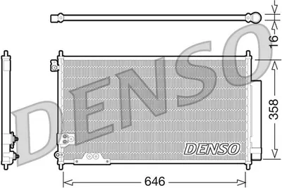 Produktbild von DENSO KONDENSATOR KLIMAKÜHLER KLIMAKONDENSATOR mit Trockner