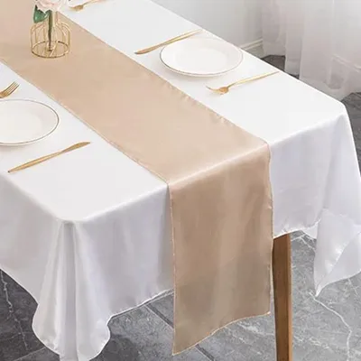 Produktbild von Set mit 10 Satin-Tischläufern für Hochzeits- und Festdekoration