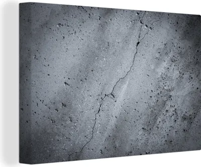 Produktbild von OneMillionCanvasses® - Leinwandbilder - 150x100 cm, Beton - Grau - Riss, Wandbilder Kunstdruck Wanddekoration