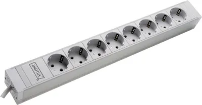 Obrázok produktu pre DIGITUS Professional DN-19 PDU-8 - Viacnásobná zásuvka - AC 230 V - Výstupné pripojenia: 8 (CEE 7/4)