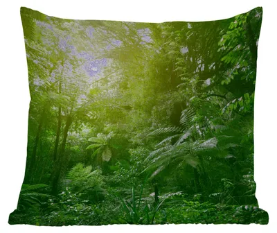 Produktbild von MuchoWow® Outdoor Kissen - Dschungel - Pflanzen - Blätter - Jungen - Mädchen - Kinder - 50x50 cm - Wetterfest - Lounge Kissen - Komfortabel - Kissen mit Bild