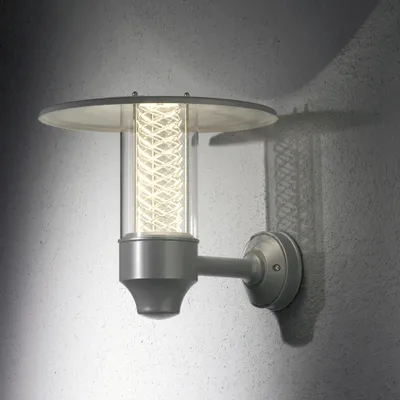 Produktbild von Konstsmide Nova Wandleuchte silber lackiertes Aluminium, klares Acrylglas, Hand EU 406-310