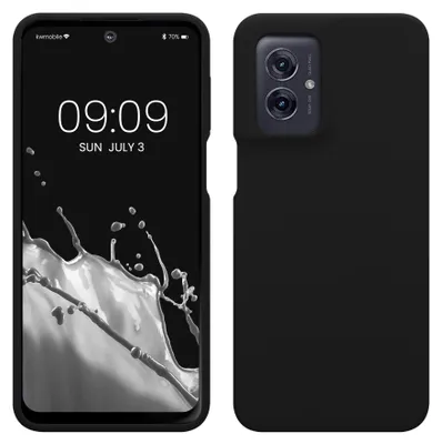 Produktbild von kwmobile Handyhülle für Motorola Moto G55 5G Hülle - Case Silikon - Kabelloses Laden - Schutzhülle Cover in Schwarz