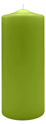 Produktbild von Spitzkopf Stumpen Kerzen Limonegrün 25 x Ø 9 cm, 6 Stück