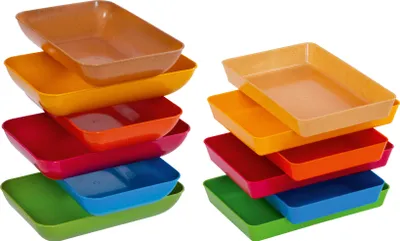 Produktbild von Betzold Materialschalen aus biobasiertem treeNside-Material, 6er-Set, Farbe: Farbset 3, Größe: groß