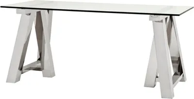 Immagine prodotto di Scrivania di design Casa Padrino argento 180 x 80 x h. 78 cm - Mobili per ufficio