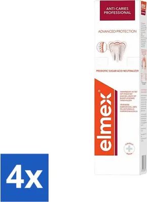 Obrázek produktu pro Elmex zubní pasta Anti-Caries Professional Advanced Protection 75 ml - hodnotné balení - 4 kusy