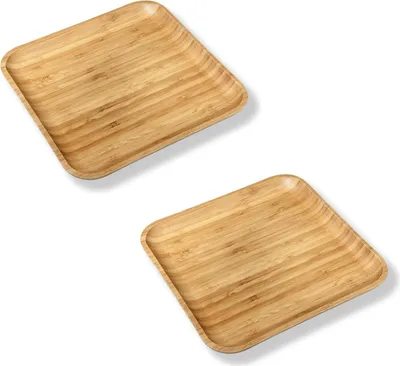 Zdjęcie produktu dla Talerz bambusowy Wilmax, 20,5 x 20,5 cm, zestaw 2 sztuk, WL-771021/A2