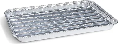 Produktbild von 100 Alu Grillschalen Grillpfannen eckig 34 x 22 cm Aluschalen Grill