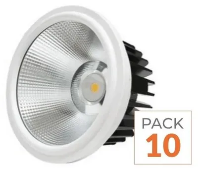 Produktbild von 10er-Pack – LED-Glühbirne 20 W AR111 COB, rund – Tageslichtweiß 4000 K – 5500 K