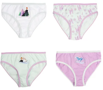 Produktbild von Disney Die Eiskönigin Panty für Mädchen - Frozen Kinder Slip Unterhose Unterwäsche Mehrfarbig Bunt (4er Pack) 122-128