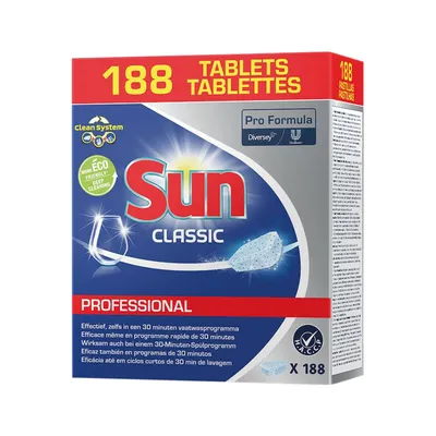 Produktbild von Sun Pro Formula Classic Tabletten 4x188 st., Geschirrspülmittel, Tablet, Box, 90 Stück(e), 229 mm, 382 mm